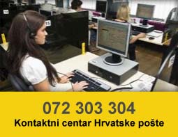 072 303 304 | Kontaktni centar Hrvatske pošte